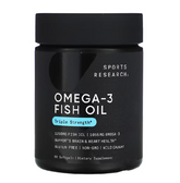 Sports Research, Omega-3 Fish Oil, Triple Strength, 60 Softgels