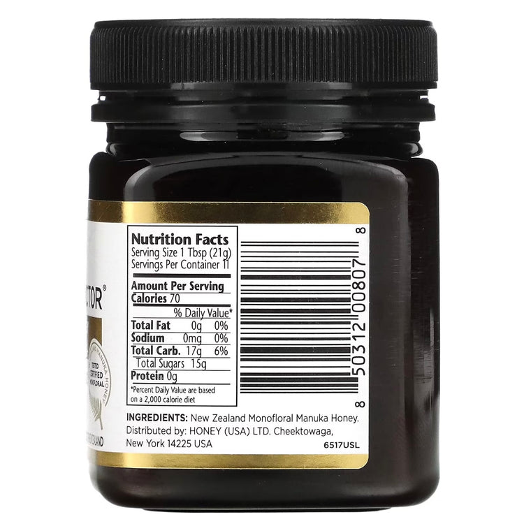 MANUKA DOCTOR  MGO 125+ Monofloral, 100% Pure New Zealand Honey. Certified. Guaranteed. 250g