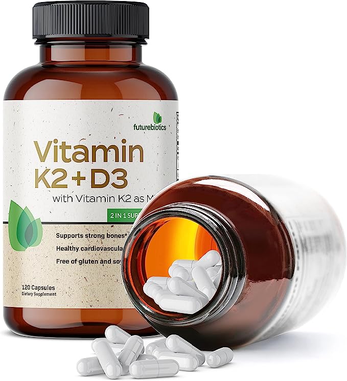 Future biotics, Vitamin K2 (MK-7) + D3, 120 capsules