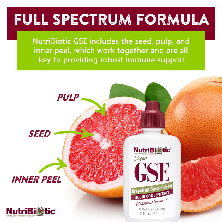 NutriBiotic® GSE, Grapefruit seed extract, liquid concentrate, 118 ml