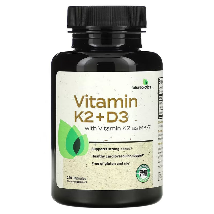 Future biotics, Vitamin K2 (MK-7) + D3, 120 capsules