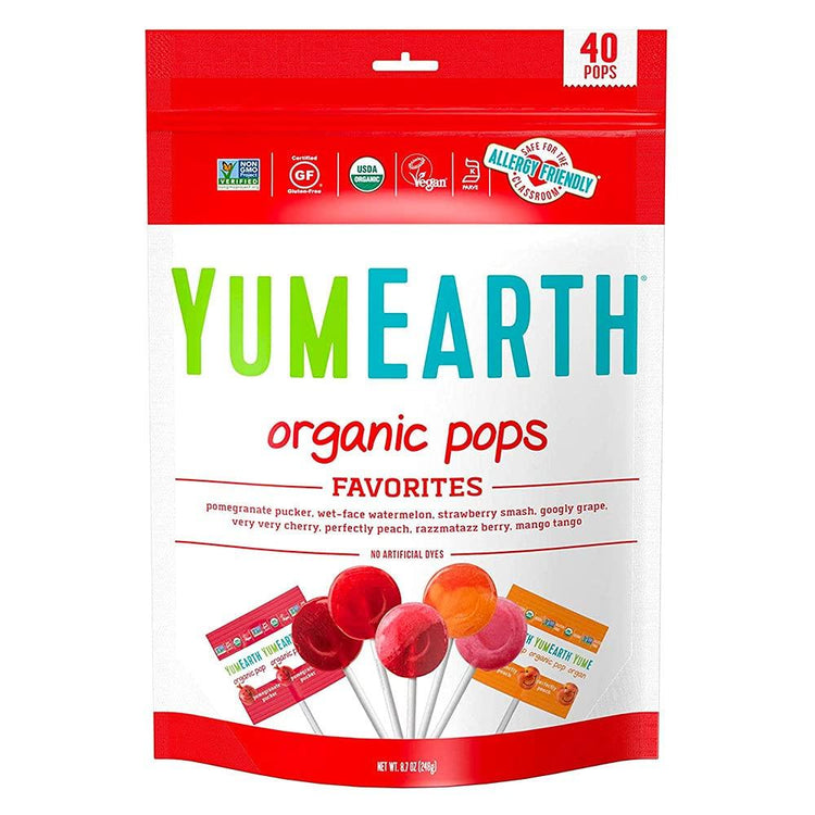 YumEarth, Organic Pops, Favorites, 50 Pops, 10.9 oz (310 g) - Herbal Wings