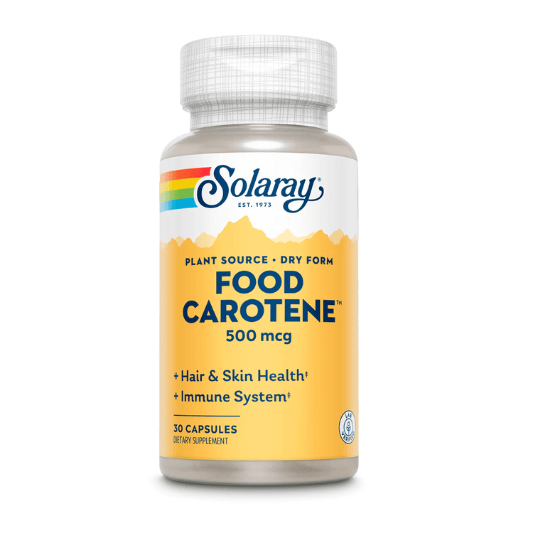 Solaray, Food Carotene, 500 mcg , 30 Capsules - Herbal Wings