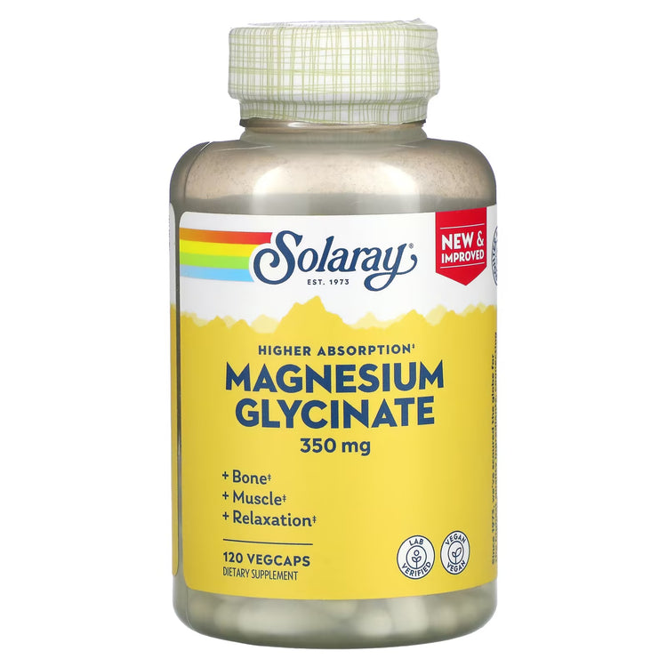 Solaray, Magnesium Glycinate, high absorption, 120 VegCaps