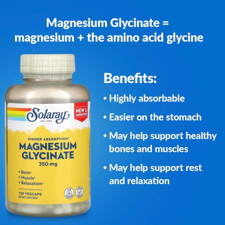 Solaray, Magnesium Glycinate, high absorption, 120 VegCaps