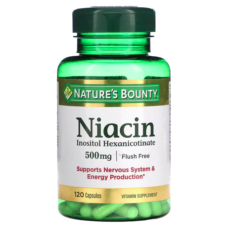 Nature’s Bounty - Flush Free Niacin, 500 mg, 120 Capsules