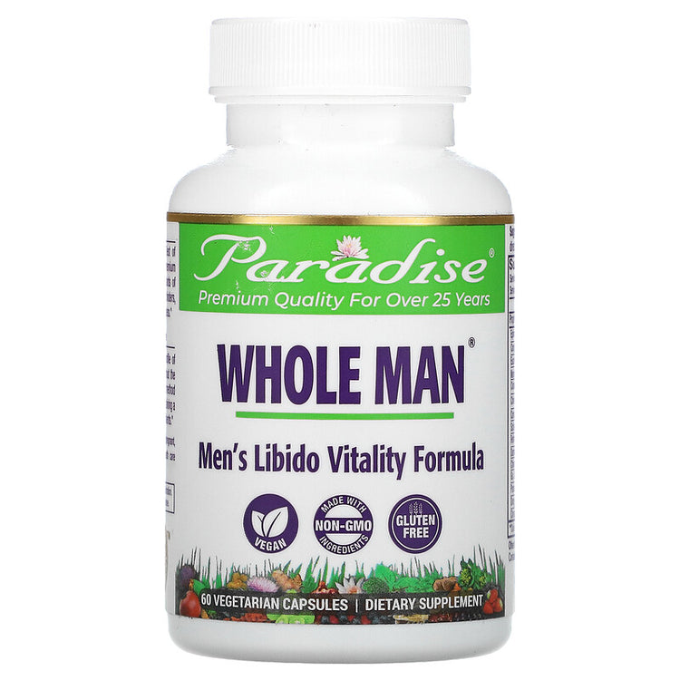 Paradise, Whole-Man – Mens Libido Vitality Formula, 60 veg caps